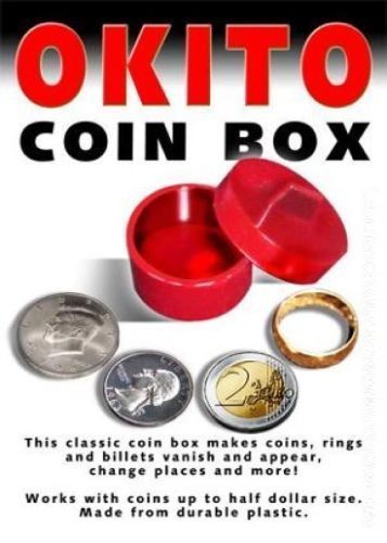 Okito Coin Box Set of Two 1-Red and 1-Transparent